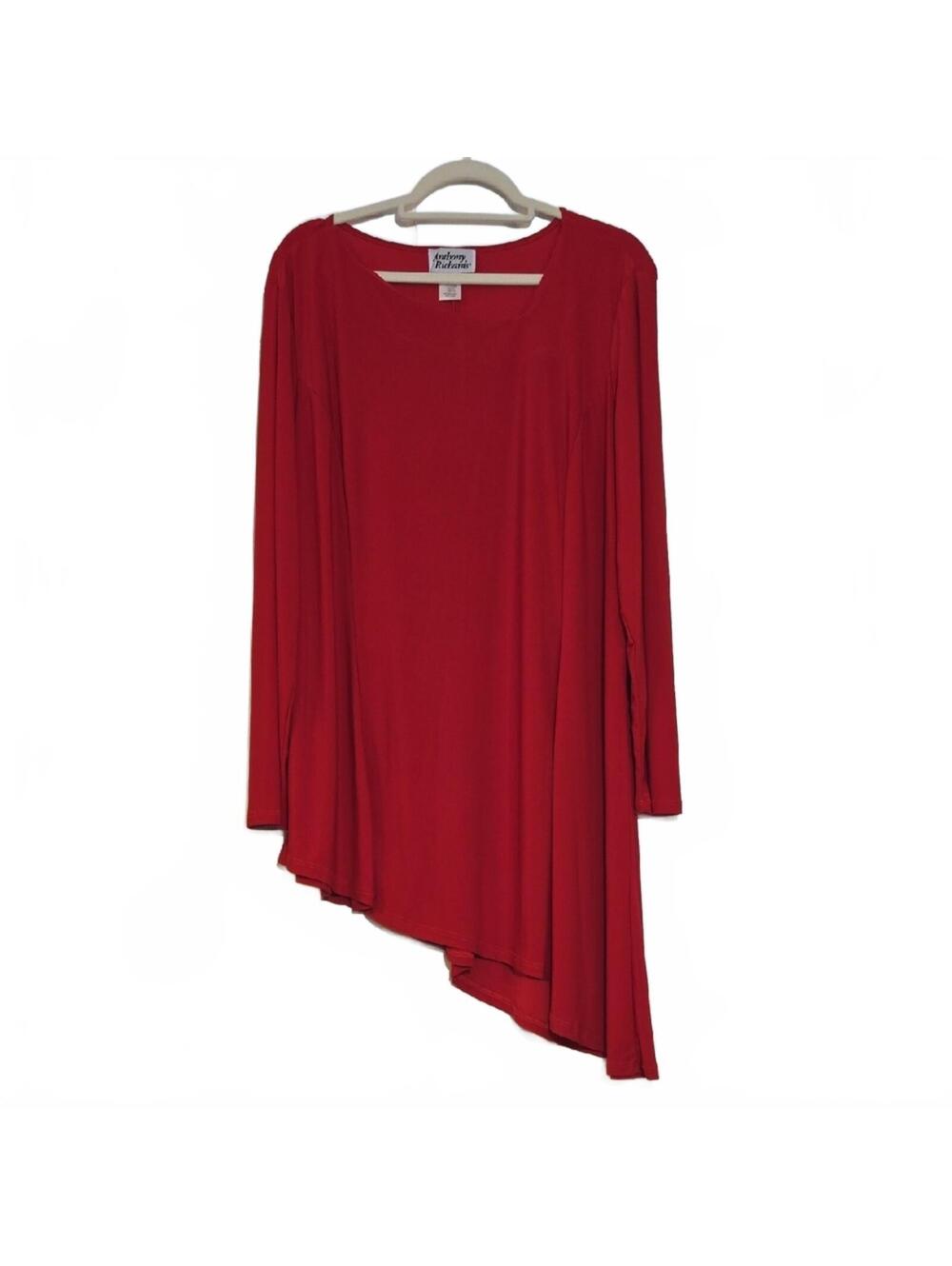 Anthony Richards Asymmetrical Red Top Size 1X